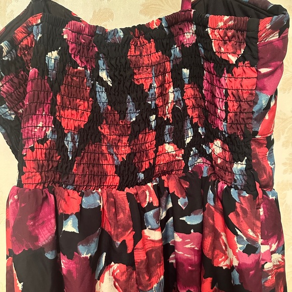 Torrid Size 20 Floral Red and Black Women's Dress - Picture 3 of 4